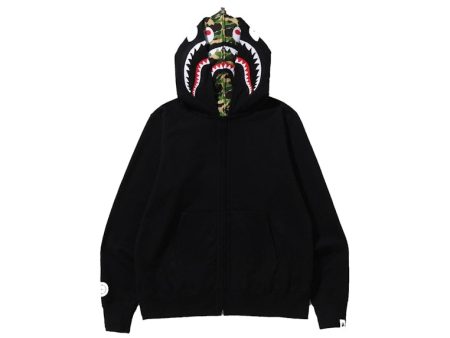 Bape Abc Camo Shark Wide Fit Full Zip Double Hoodie Black Sale