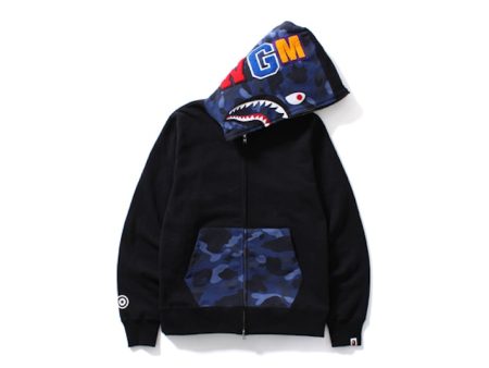 Bape Color Camo Shark Full Zip Hoodie Black For Discount