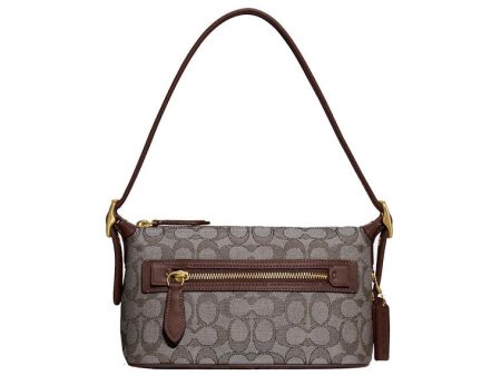 Coach Demi Bag In Signature Jacquard Brass Oak Maple For Sale