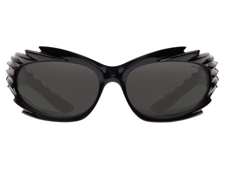 Balenciaga Spike Rectangle Sunglasses Black Online