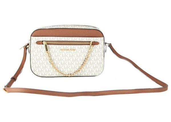 Michael Kors Jet Set East West Crossbody Bag Large Vanilla Brown Online Sale