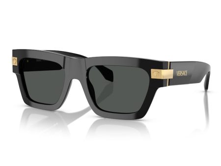 Versace Sqaure Medusa Logo Sunglasses Black Discount