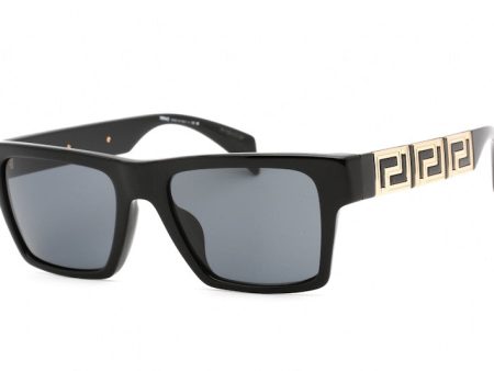 Versace Square Sunglasses Black Dark Grey Online