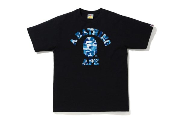 Bape Abc Camo College Tee (Ss21) Black Blue on Sale