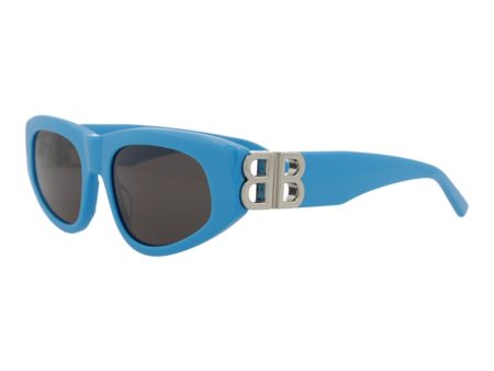 Balenciaga Cat Eye Sunglasses Light Blue Silver Grey on Sale