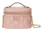 Gucci Gg Matelasse Top Handle Bag Mini Quilted Light Pink Discount