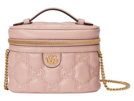 Gucci Gg Matelasse Top Handle Bag Mini Quilted Light Pink Discount