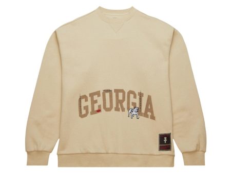 Travis Scott X Mitchell & Ness Georgia Bulldogs Pullover Sweatshirt Tan Online