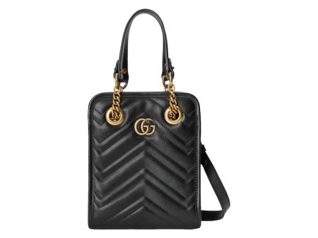 Gucci Gg Marmont Matelasse Mini Bag Black For Discount