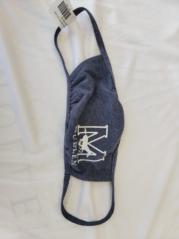 Navy Heathered Face Mask with Mullen Logo Supply