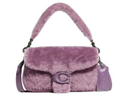 Coach Pillow Tabby 18 Shoulder Bag Shearling Dusty Purple Hot on Sale