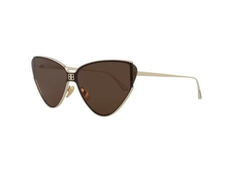 Balenciaga Cat Eye Sunglasses Gold Brown Cheap