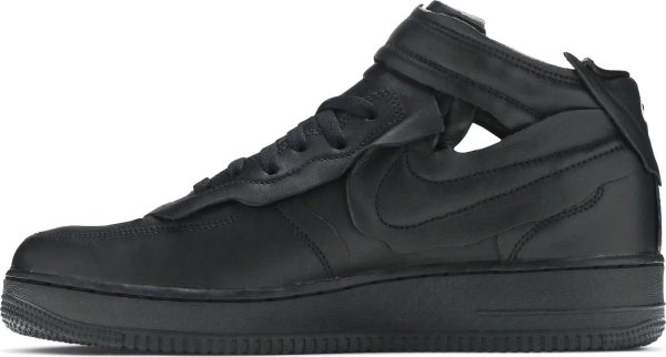 Comme des Garçons x Air Force 1 Mid  Triple Black  2020 SKU DC3601 001 - Authentic - New in Box For Discount