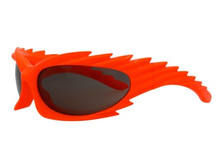 Balenciaga Shield Sunglasses Orange Orange Grey Online Sale