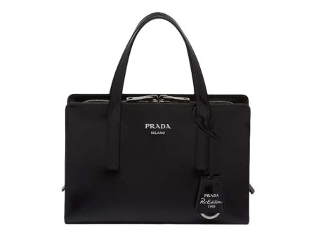 Prada Re-Edition 1995 Brushed-Leather Mini Handbag Black Online Sale