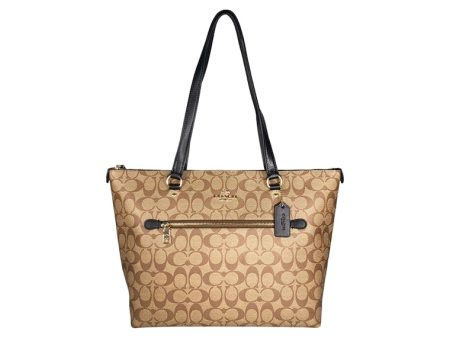 Coach Gallery Tote Bag Signature Canvas Brown Online now