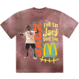 Travis Scott X Mcdonald S Jack Smile Ii T-Shirt Berry Fashion