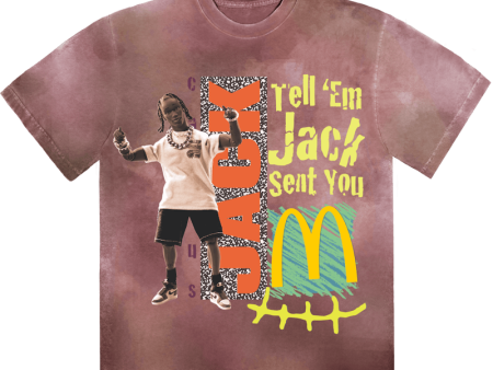 Travis Scott X Mcdonald S Jack Smile Ii T-Shirt Berry Fashion