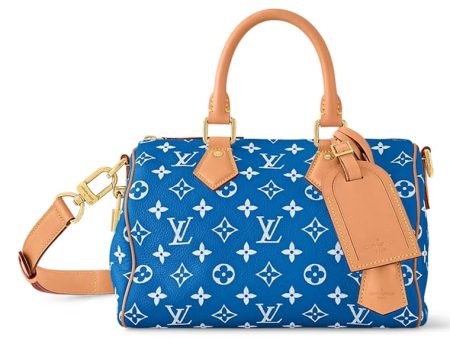 Louis Vuitton Speedy P9 Bandoulière 25 Monogram Leather Blue Cheap