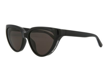 Balenciaga Cat Eye Sunglasses Black Black Grey For Cheap