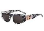 Balenciaga Cateye Sunglasses White Marble Brown Cheap