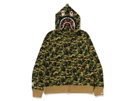 Bape Abc Camo Separate Shark Full Zip Hoodie Green Online Hot Sale