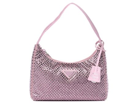 Prada Re-Edition 2000 Crystal Bag Pink Online now