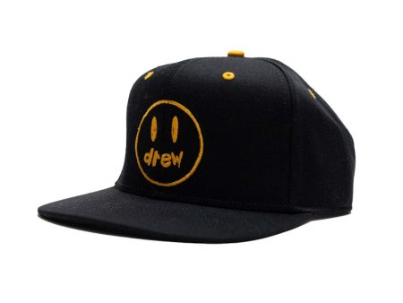 Drew House Sketch Mascot Snapback Hat Black Fashion