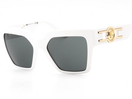 Versace Square Sunglasses White Dark Grey Discount