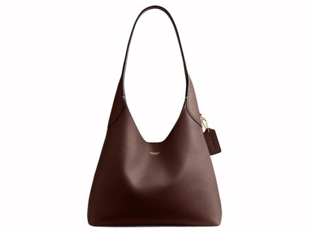 Coach Brooklyn Shoulder Bag 28 Smooth Leather Brass Maple For Cheap