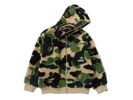 Bape Abc Camo Boa Shark Relaxed Fit Hoodie Green Online Sale