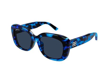 Balenciaga Rectangle Sunglasses Blue Sale