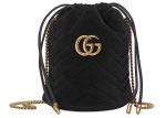 Gucci Gg Marmont Bucket Bag Velvet Mini Black Cheap