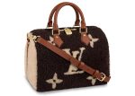 Louis Vuitton Speedy Bandouliere Monogram Teddy Fleece 25 Brown on Sale