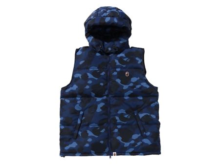 Bape Color Camo Down Vest Navy on Sale