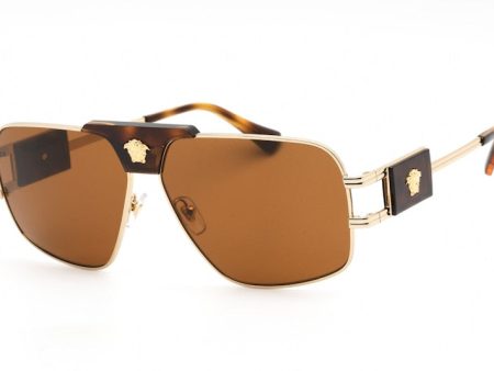 Versace Medusa Steel Sunglasses Gold Cheap