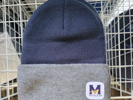 Navy & Gray Beanie with Tag For Discount