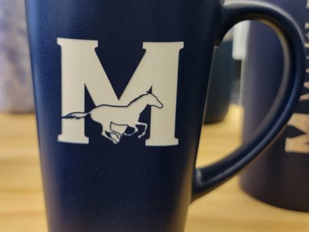 Tall Coffee Mug in Navy For Sale