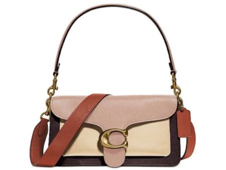 Coach Color Block Tabby Shoulder Bag 26 Taupe Ginger Online now