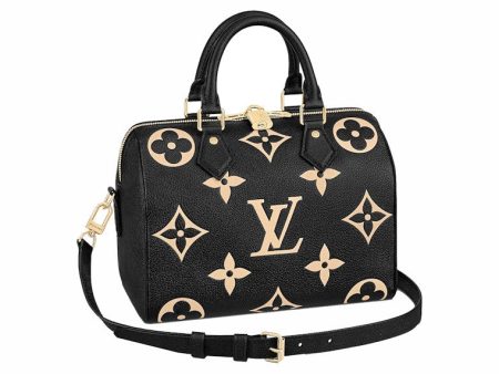 Louis Vuitton Speedy Bandouliere Monogram Empreinte Black Beige Sale