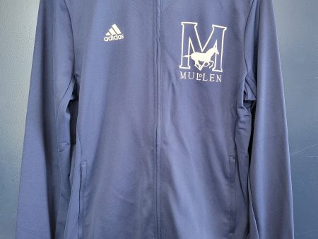 Adidas Full Zip Jacket Navy White Trim Fashion