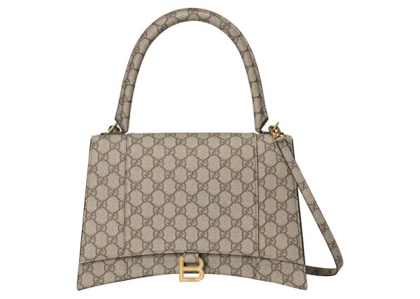 Gucci X Balenciaga The Hacker Project Medium Hourglass Bag Beige Ebony Supply