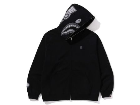 Bape Ape Head One Point Shark Zip Hoodie Black Supply