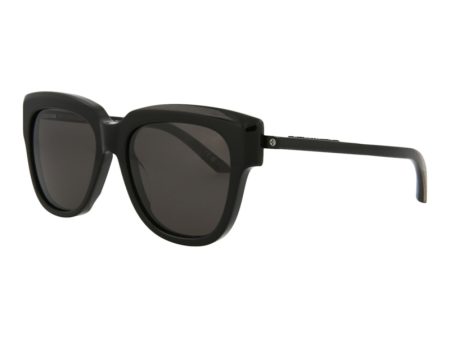 Balenciaga Square Rectangle Sunglasses Black Black Grey Hot on Sale