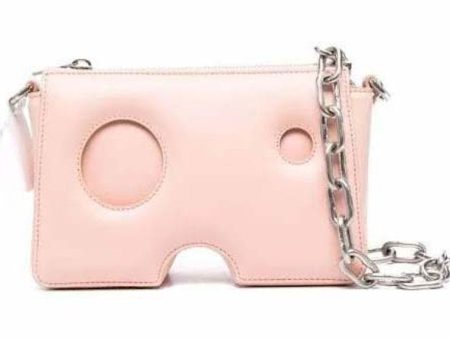 Off-White Burrow Leather Shoulder Bag Pink Online