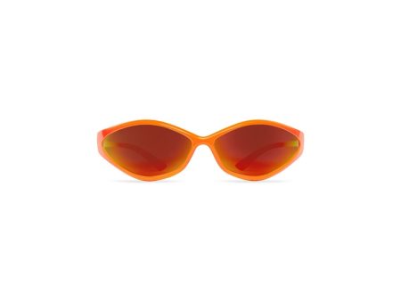 Balenciaga 90S Oval Sunglasses Fluo Orange Supply