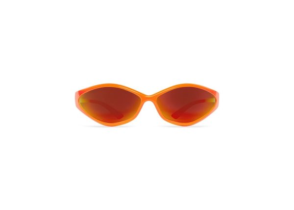 Balenciaga 90S Oval Sunglasses Fluo Orange Supply