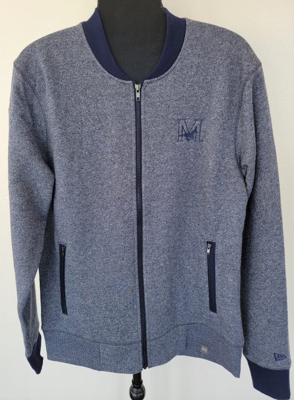 Ladies Full Zip Baseball Jacket Navy Navy Twist Supply