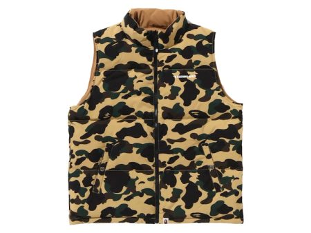 Bape 1St Camo Reversible Down Vest (Fw24) Yellow Discount