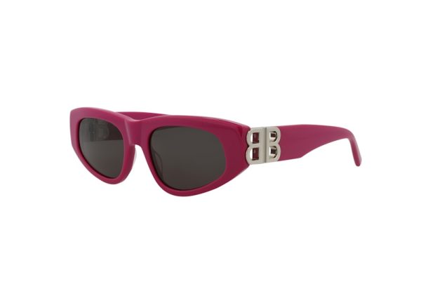 Balenciaga Cat Eye Sunglasses Fuchsia Silver Grey For Discount